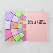 Karte Es ist eine Girl New Baby Ankündigung (Innenseite)