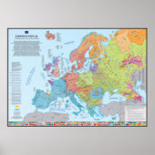 Karte ethnographique des peuples d'Europe Poster (Vorne)
