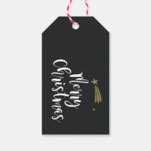 Karte etikettiert für Geschenk Merry Christmas