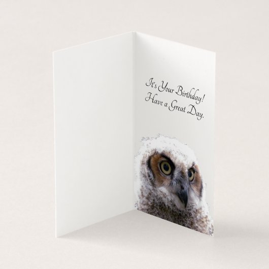 Karte - Eule zum Geburtstag (Innenseite)