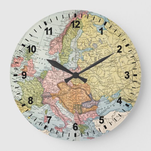 KARTE: EUROPA, 1885 GROßE WANDUHR (Vorderseite)