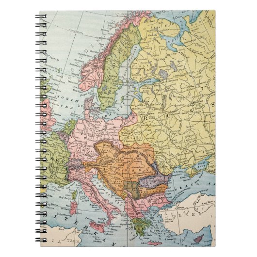 KARTE: EUROPA, 1885 NOTIZBLOCK (Vorderseite)