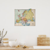 KARTE: EUROPA, 1885 POSTER (Küche)