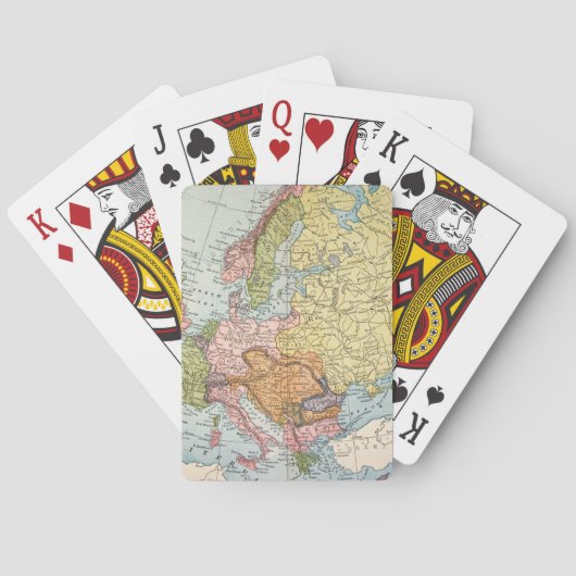 KARTE: EUROPA, 1885 SPIELKARTEN (Rückseite)