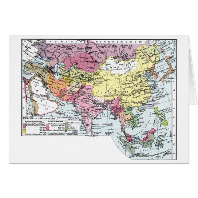 KARTE: EUROPA IN ASIEN (Vorderseite (Horizontal))