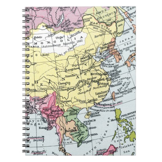 KARTE: EUROPA IN ASIEN NOTIZBLOCK (Vorderseite)