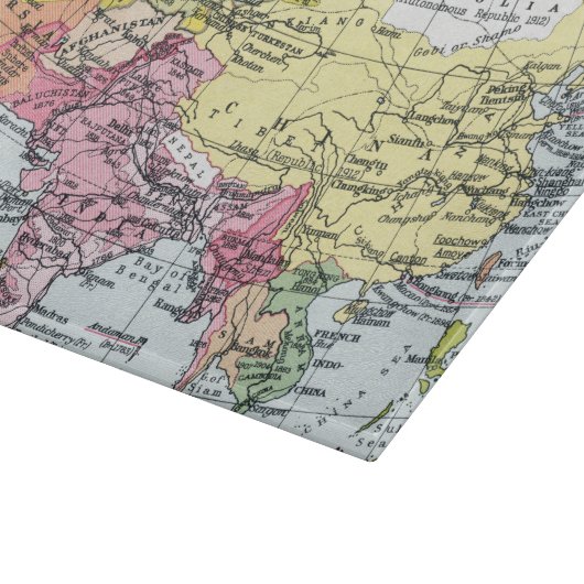 KARTE: EUROPA IN ASIEN SCHNEIDEBRETT (Ecke)