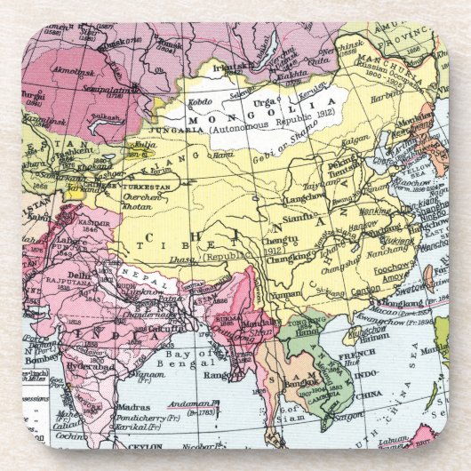 KARTE: EUROPA IN ASIEN UNTERSETZER (Vorderseite)