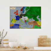 Karte Europas 1914 Poster (Küche)