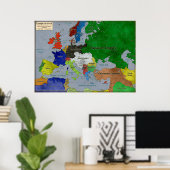 Karte Europas 1914 Poster (Heimbüro)