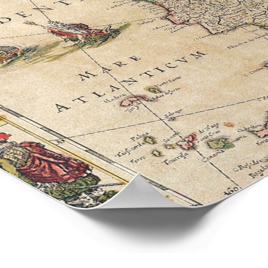 Karte Europas 6 Poster (Ecke)