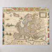 Karte Europas 6 Poster (Vorne)