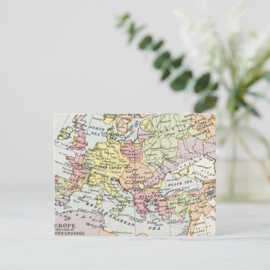 Karte Europas | Der dritte Kreuzzug (Stehend Vorderseite)