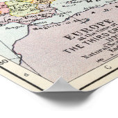 Karte Europas | Der dritte Kreuzzug Poster (Ecke)