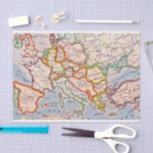 Karte Europas - Geschenkpapier Seidenpapier (Handwerk)