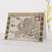 Karte Europas im Mittelalter (von Willem Blaeu) (Gelbe Blume)