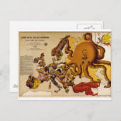 Karte Europas - John Bull und seine Freunde (1900) (Vorne/Hinten)