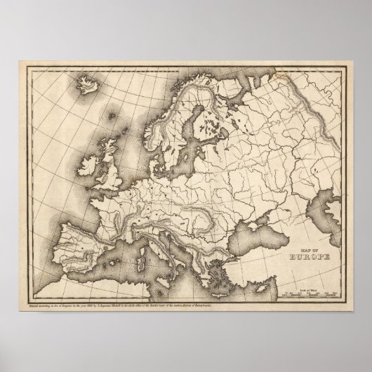 Karte Europas Poster (Vorne)