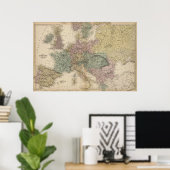 Karte Europas Poster (Heimbüro)