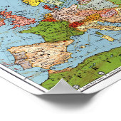 Karte Europas - Poster (Ecke)