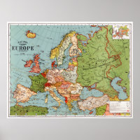Karte Europas von G. Washington Bacon (1830-1922)