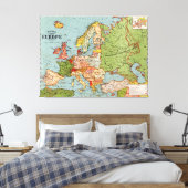 Karte Europas von George Washington Bacon Leinwanddruck (Insitu (Schlafzimmer))