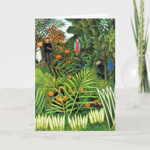 Karte: "Exotische Landschaft"/"Paysage Exotique" Feiertagskarte