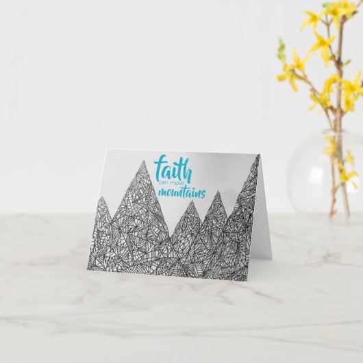 Karte "Faith Can Move Mountains" (Gelbe Blume)