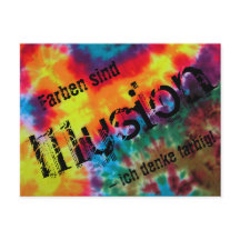 Karte "Farben sind Illusion - ich denke kaum!"