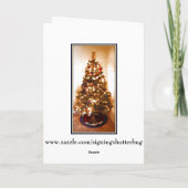 Karte - Feiertag: Verzierter Weihnachtsbaum (Rückseite)