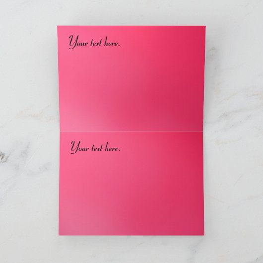 Karte: Feliz Aniversário - rosa Rose Karte (Innenseite)