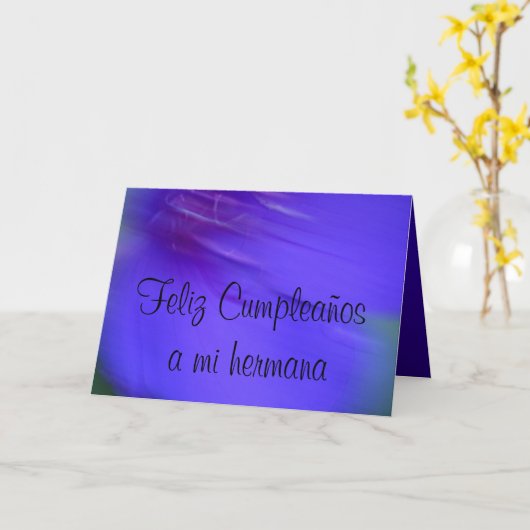 Karte - Feliz Cumpleaños ein MI hermana (Gelbe Blume)