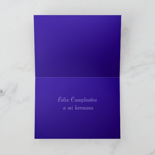 Karte - Feliz Cumpleaños ein MI hermana (Innenseite)