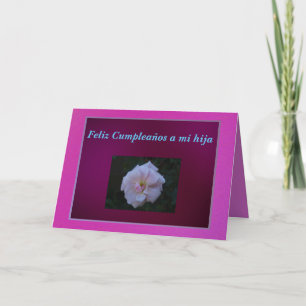 Karte - Feliz Cumpleaños ein MI hija - Rosa