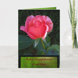 Karte - Feliz Cumpleaños ein MI hija - Rosa Rosa