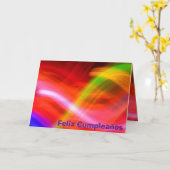 Karte: Feliz Cumpleaños Karte (Gelbe Blume)