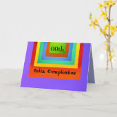 Karte - Feliz Cumpleaños - Mehrfarben (Gelbe Blume)