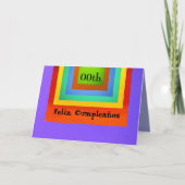 Karte - Feliz Cumpleaños - Mehrfarben (Vorderseite)