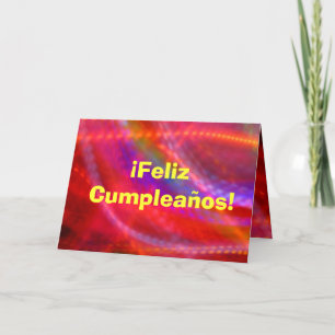 Karte - Feliz Cumpleaños - Mehrfarben