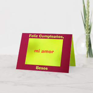 Karte - Feliz Cumpleaños, MI amor - Roja y