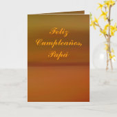 Karte - Feliz Cumpleaños - Papá (Gelbe Blume)