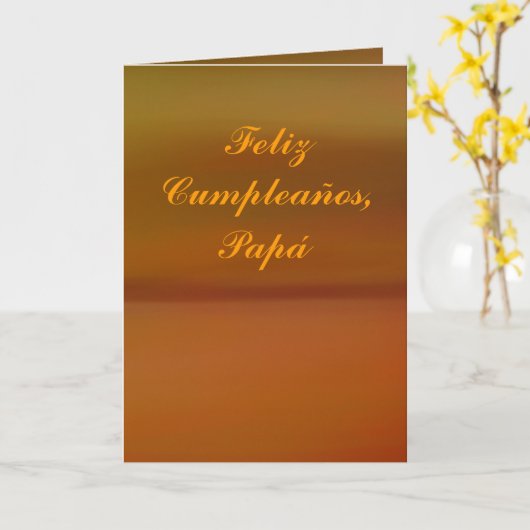 Karte - Feliz Cumpleaños - Papá (Gelbe Blume)