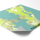 Karte Florianópolis Brasilien Poster (Ecke)