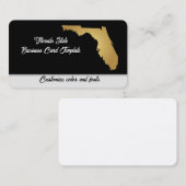Karte Florida Staat Business Card Metallic Gold (Vorne/Hinten)