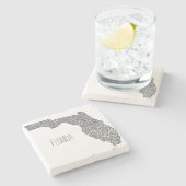 Karte Florida Steinuntersetzer (Seitenansicht)