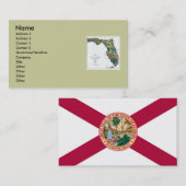 Karte Florida und Staatsflagge (Vorne/Hinten)