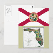 Karte Florida und Staatsflagge (Vorne/Hinten)
