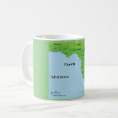 Karte Florida USA - Golf von Mexiko Kaffeetasse (Vorderseite Links)