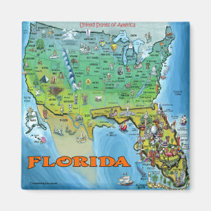 Karte Floridas USA Magnet