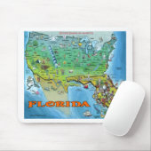 Karte Floridas USA Mousepad (Mit Mouse)